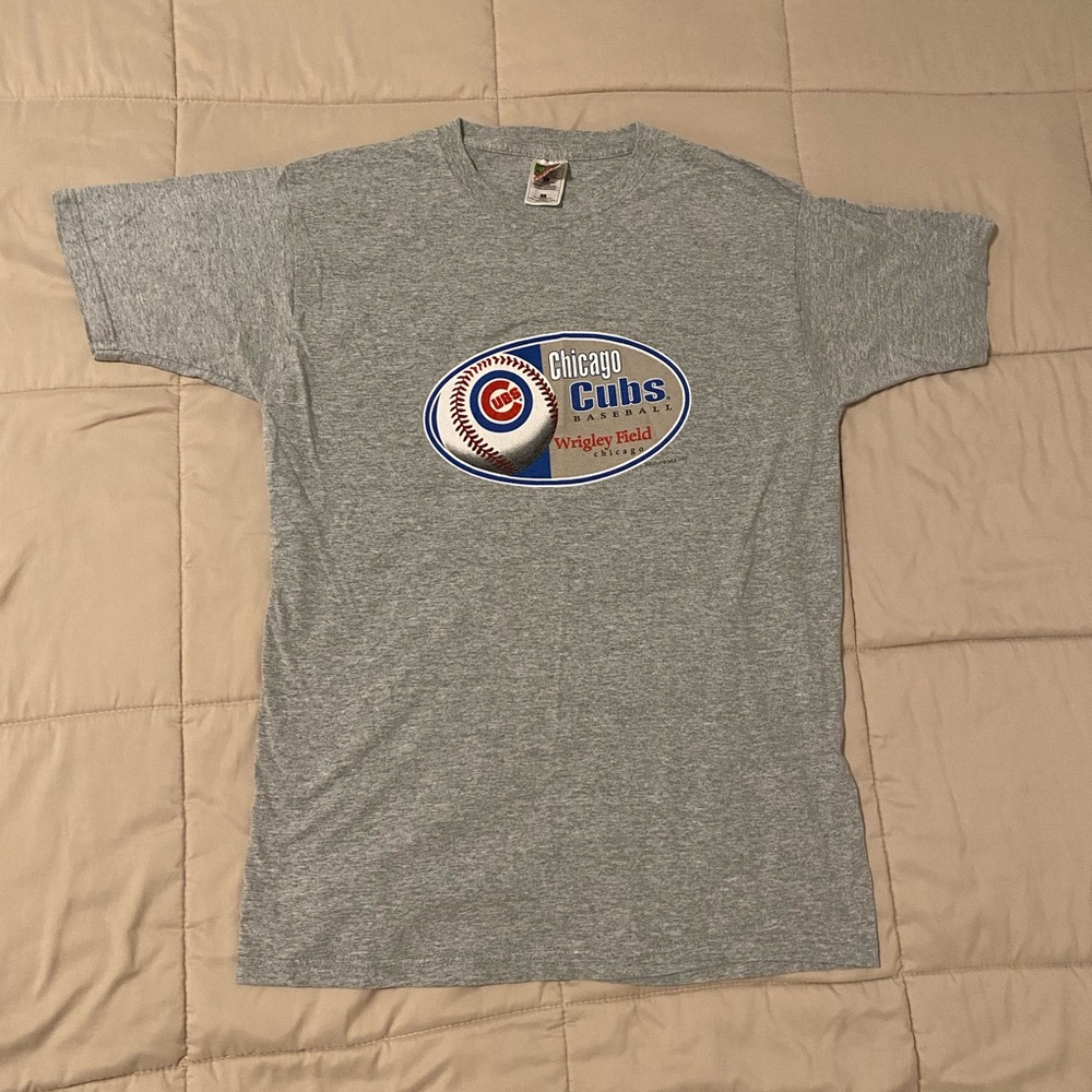 Chicago Cub T-Shirt Grey Size Large
